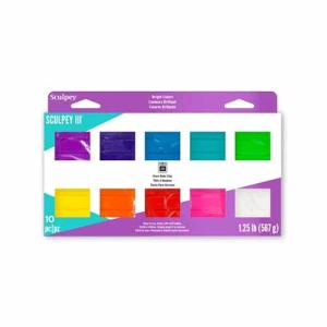Sculpey III Oven-Bake Clay Multipack - (10 Count) Bright Ideas